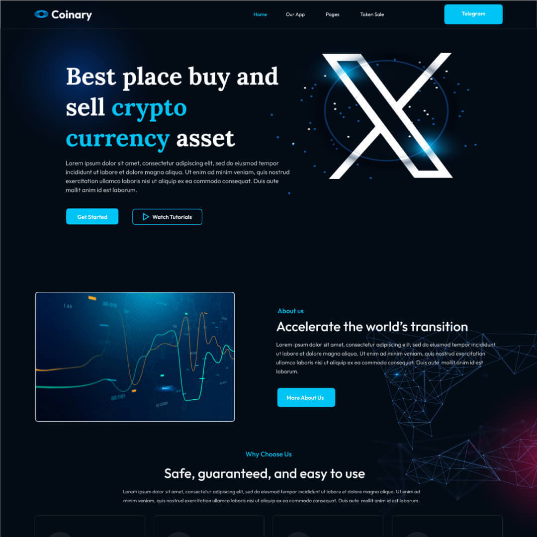 Crypto landing page